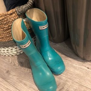 Hunter boots teal - sz 7/37